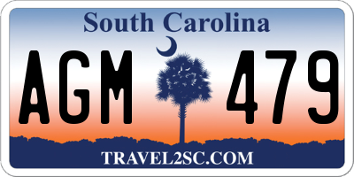 SC license plate AGM479