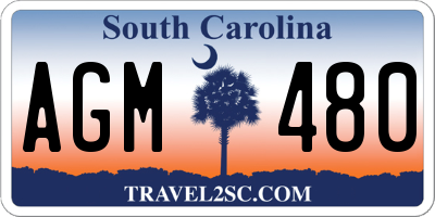 SC license plate AGM480