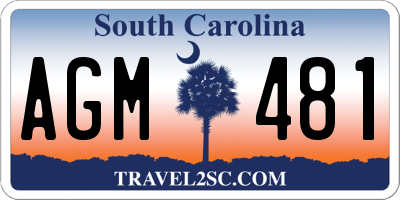 SC license plate AGM481