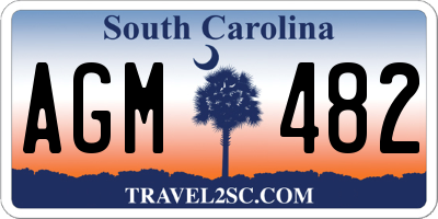 SC license plate AGM482