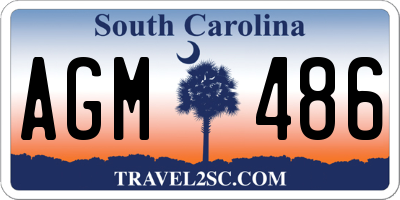 SC license plate AGM486