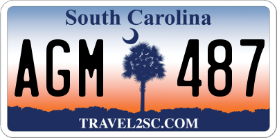 SC license plate AGM487