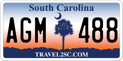 SC license plate AGM488