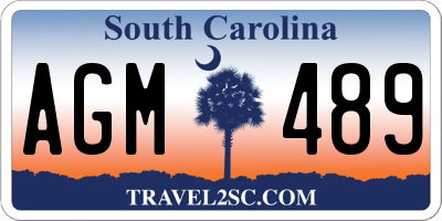 SC license plate AGM489