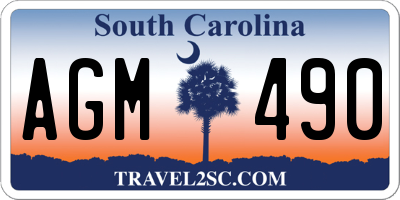 SC license plate AGM490