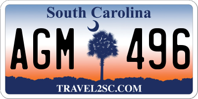SC license plate AGM496