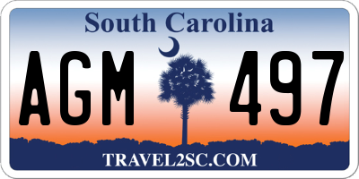 SC license plate AGM497