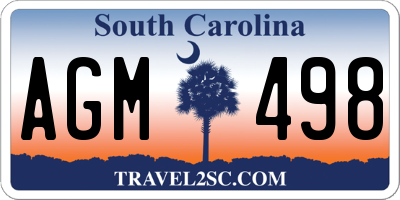 SC license plate AGM498