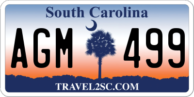 SC license plate AGM499