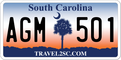 SC license plate AGM501