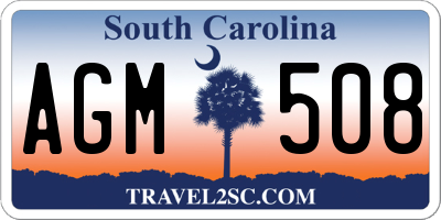 SC license plate AGM508