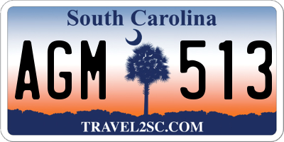 SC license plate AGM513