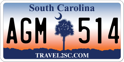 SC license plate AGM514