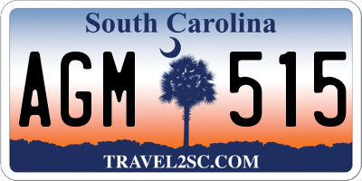 SC license plate AGM515