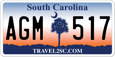 SC license plate AGM517