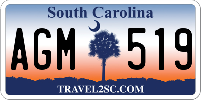 SC license plate AGM519