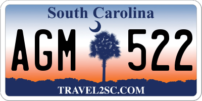 SC license plate AGM522