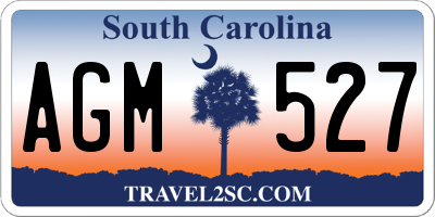 SC license plate AGM527
