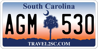 SC license plate AGM530