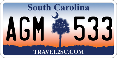 SC license plate AGM533