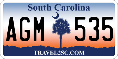 SC license plate AGM535