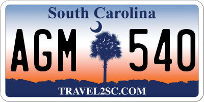 SC license plate AGM540