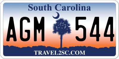 SC license plate AGM544