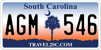 SC license plate AGM546