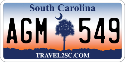 SC license plate AGM549
