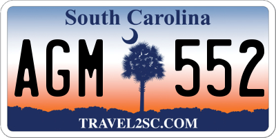 SC license plate AGM552