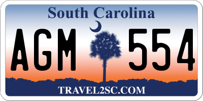 SC license plate AGM554