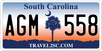 SC license plate AGM558