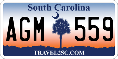 SC license plate AGM559