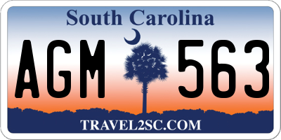 SC license plate AGM563