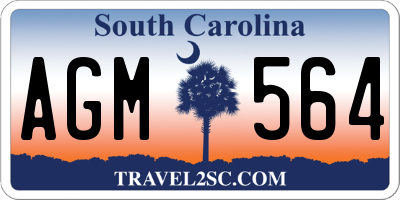 SC license plate AGM564