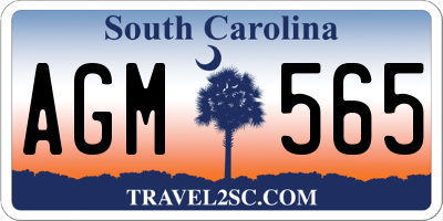 SC license plate AGM565
