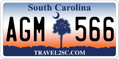 SC license plate AGM566