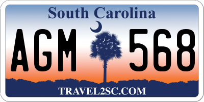 SC license plate AGM568