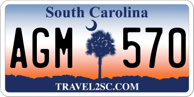 SC license plate AGM570