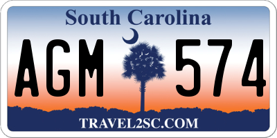 SC license plate AGM574