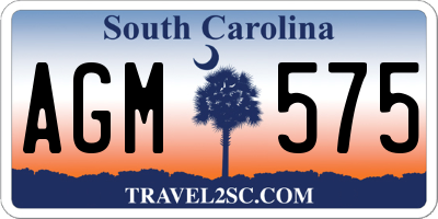 SC license plate AGM575