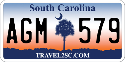 SC license plate AGM579