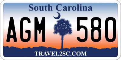 SC license plate AGM580
