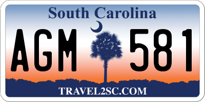 SC license plate AGM581