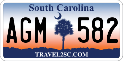 SC license plate AGM582