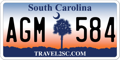 SC license plate AGM584
