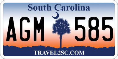 SC license plate AGM585