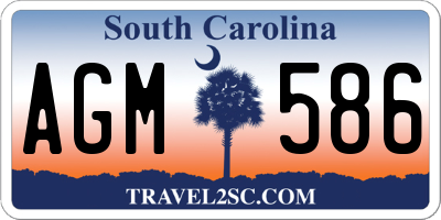 SC license plate AGM586