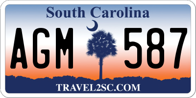 SC license plate AGM587