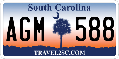 SC license plate AGM588